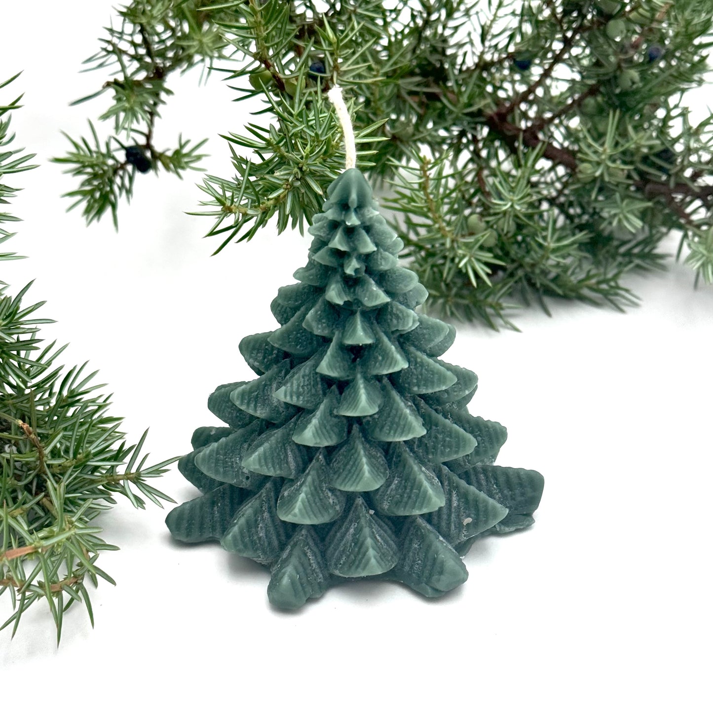 Figūrsvece Eglīte, 7,5x7,7cm, vēsi zaļa