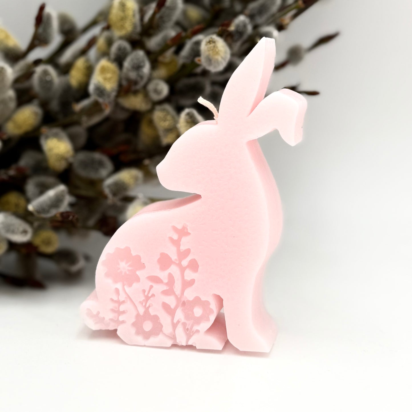 Dizaina svece zaķa silueta formā, 6,5x10,2x3 cm