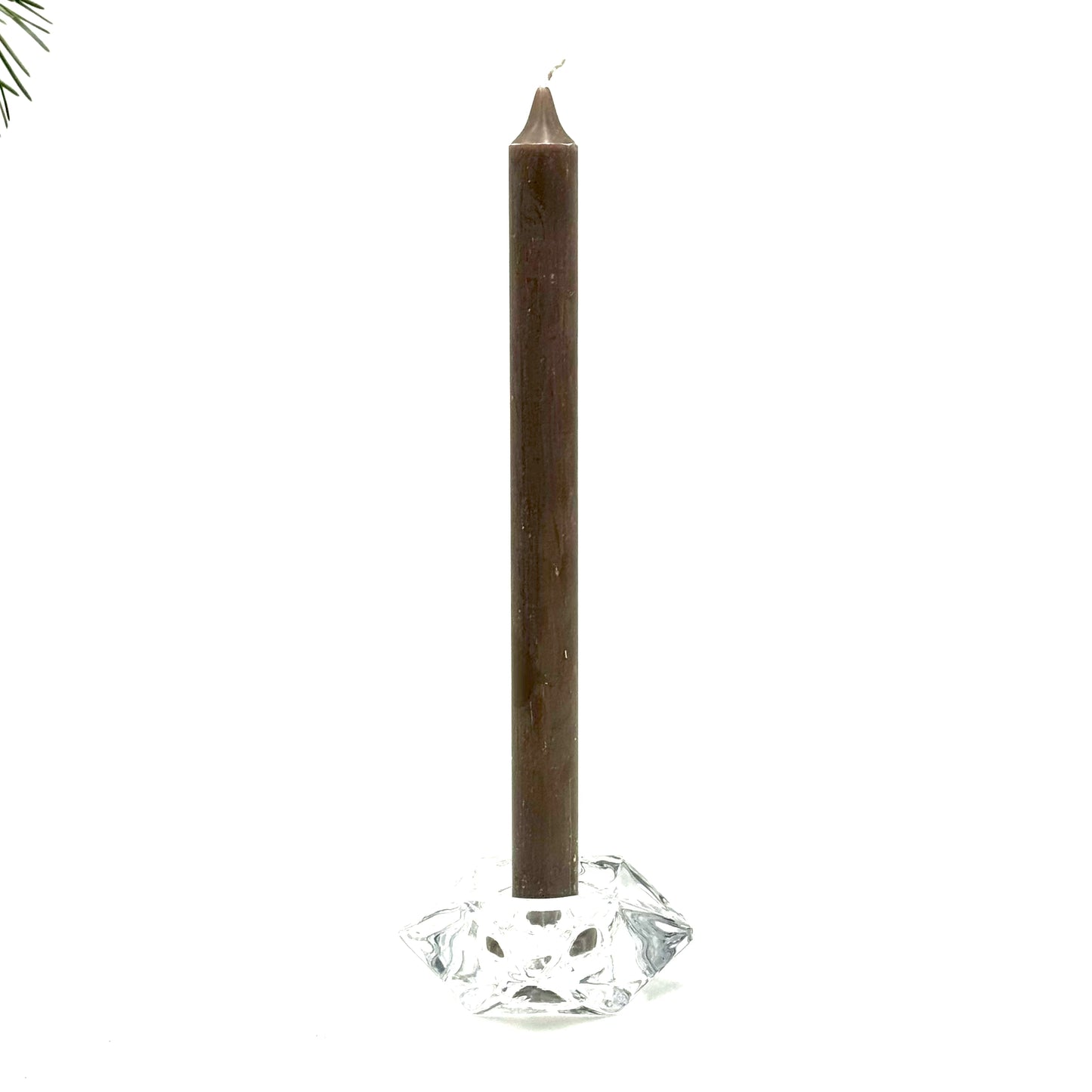 Galda svece ⌀ 2x28 cm, brūna