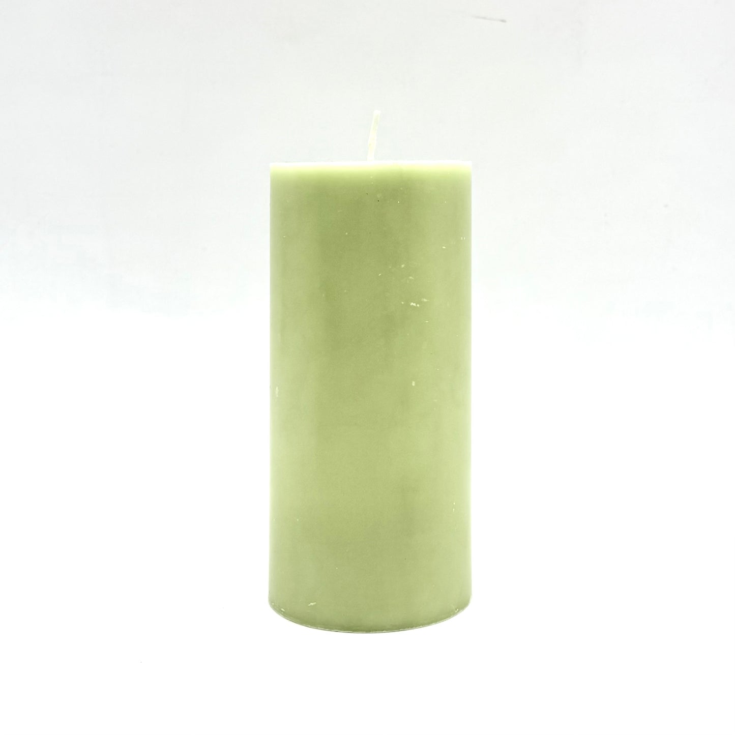 Свеча стеариновая кружевная, 7х15 см, светло-зеленая