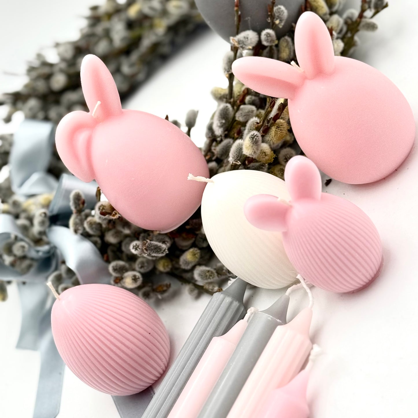 Свеча "Пасхальное яйцо", ребристая, 6,4х8 см