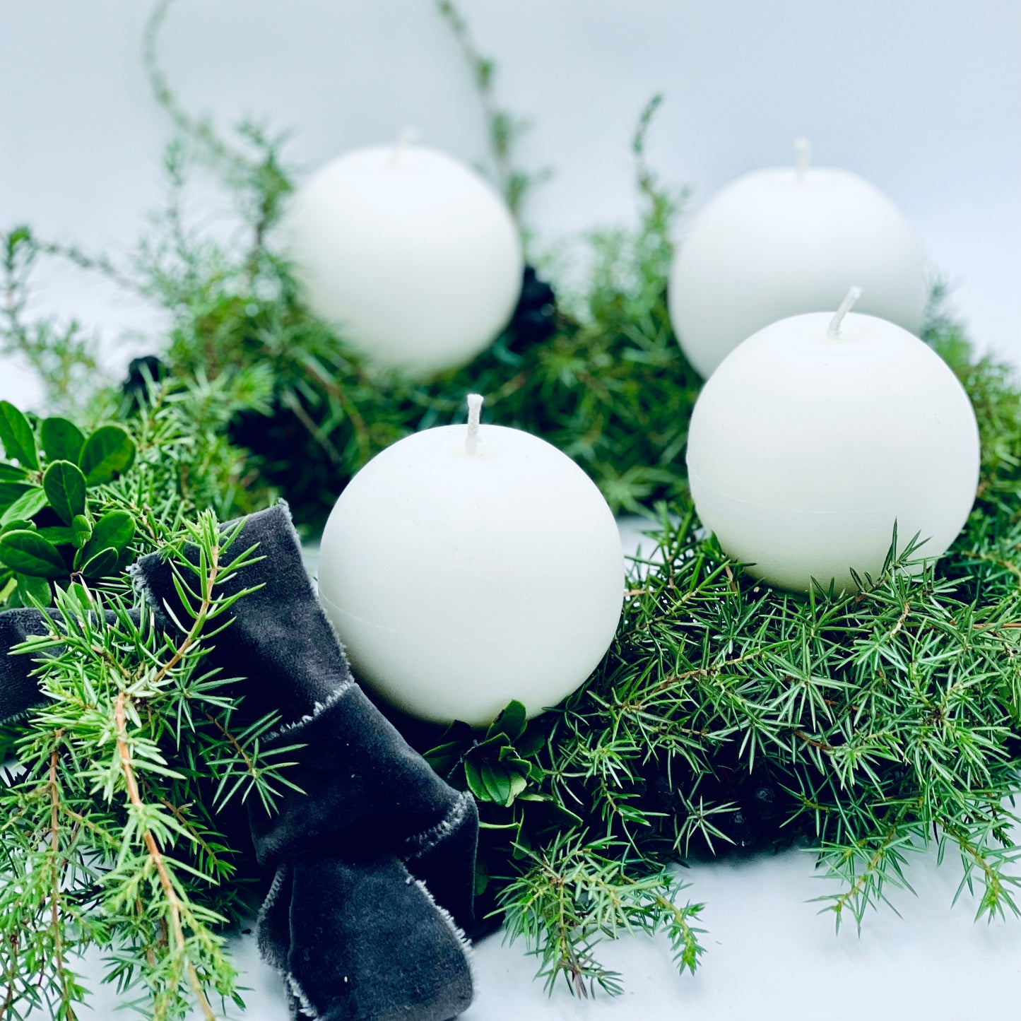 Набор свечей Адвента «Снежки»