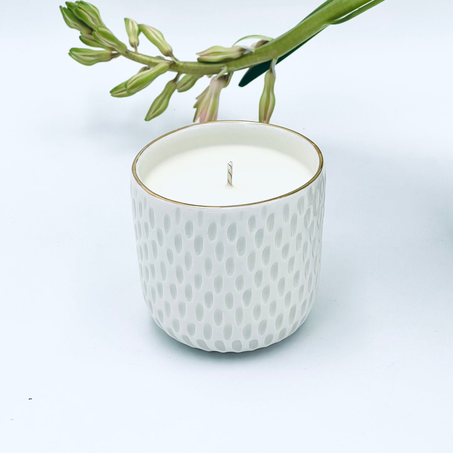 Свеча из соевого воска в фарфоровой посуде ручной работы, ограниченное количество