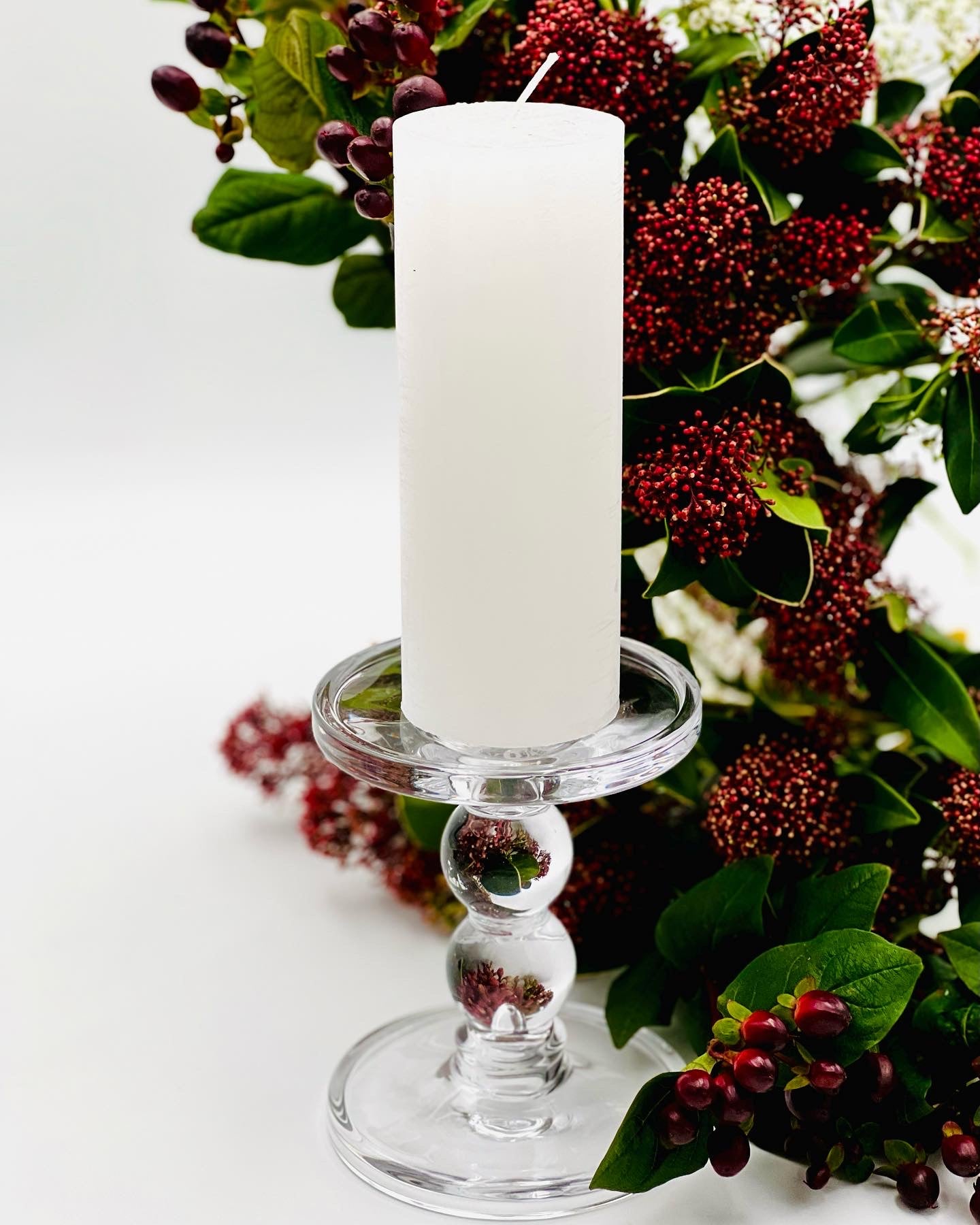 Candle cylinder ⌀ 6x15.5 cm, white