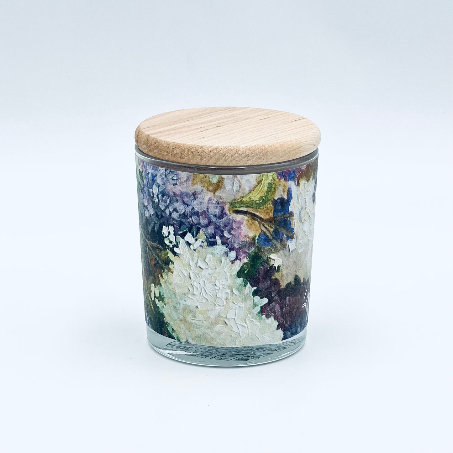 Свеча в стакане с мотивом картины А.Принца и мягким ароматом сирени.