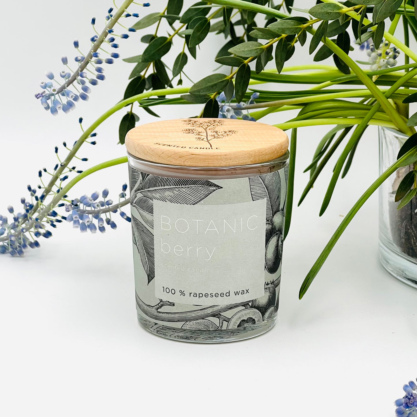 "BOTANIC" series 100% rapeseed wax candle "OGA" with dragon fruit aroma