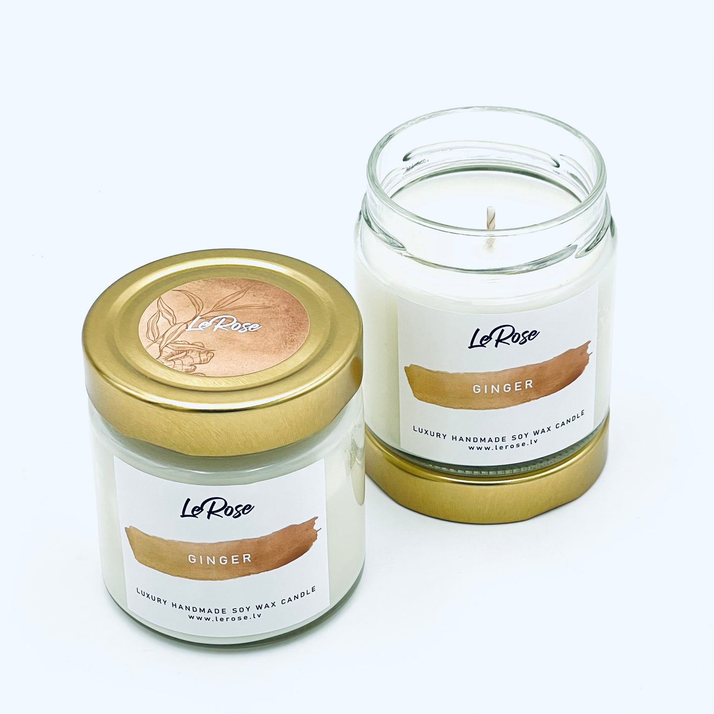 Soy wax candle "LeRose" Ginger, 40 h