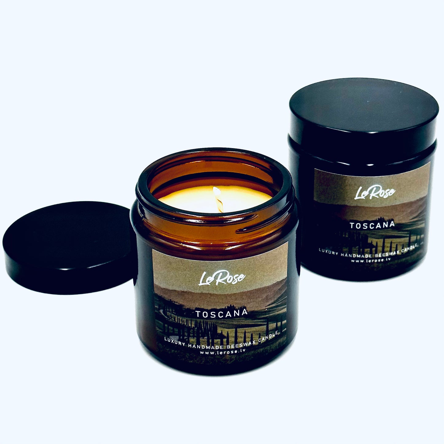 “LeRose” bišu vaska sveces “Toskāna” ar vīnogu aromātu