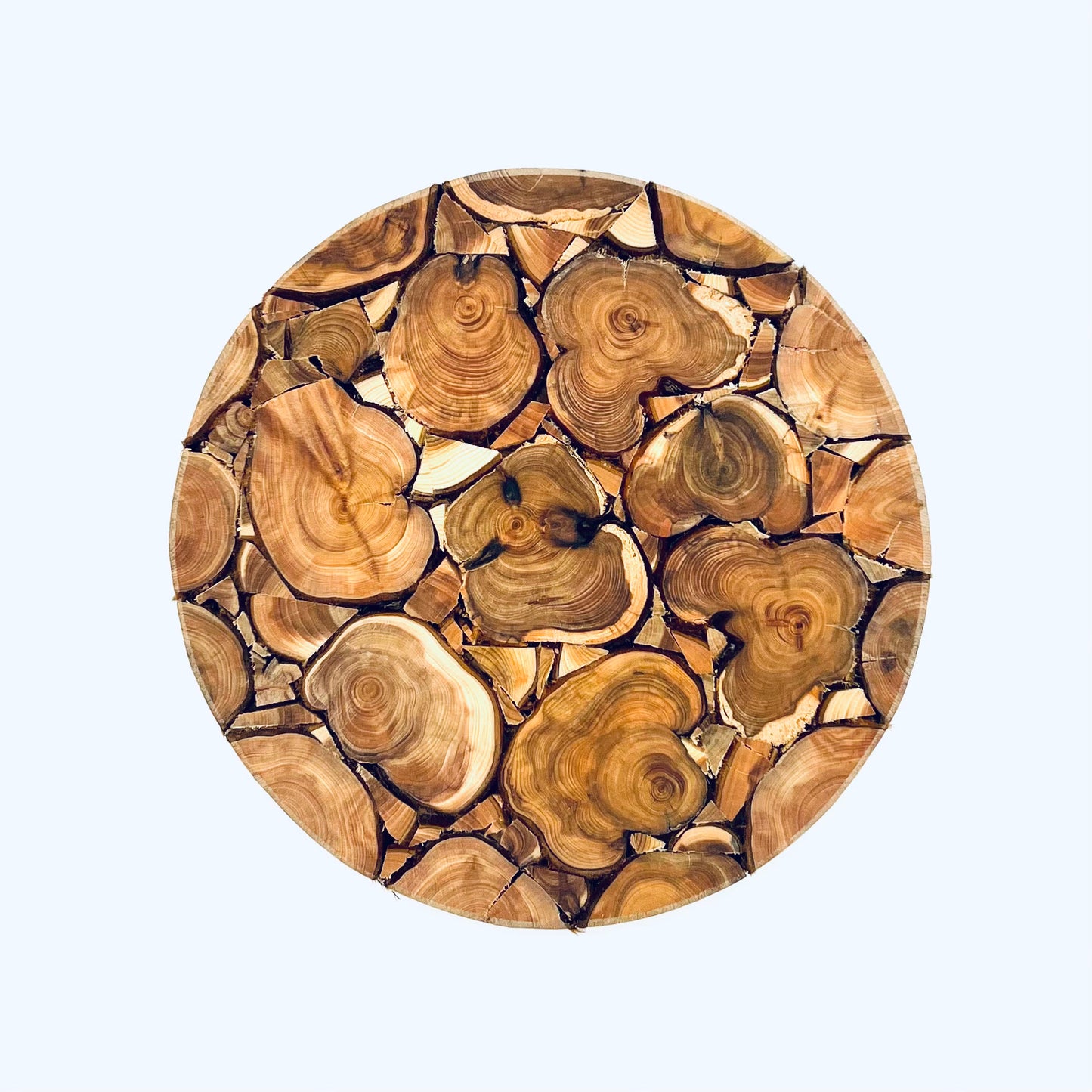 Wooden candle pad with cement, round ⌀ 17x2 cm