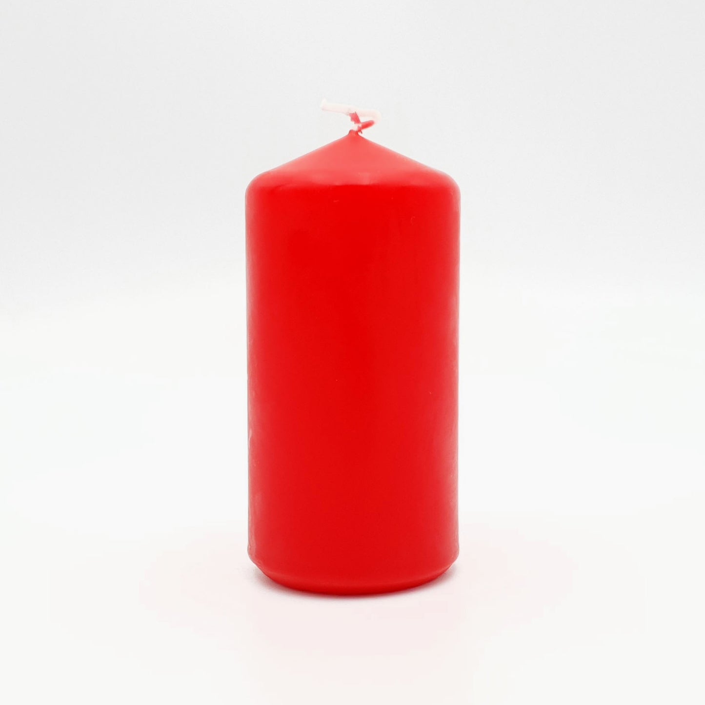 Powderpressed candle ⌀ 6x12 cm, red