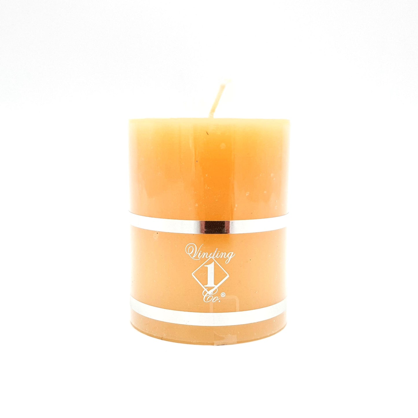 Candle cylinder "Vinding" ⌀ 7x8.5 cm, ocher