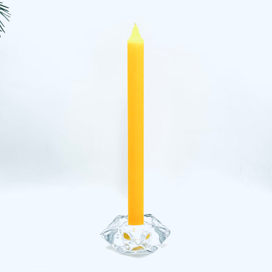 Galda svece ⌀ 2x28 cm, dzeltena