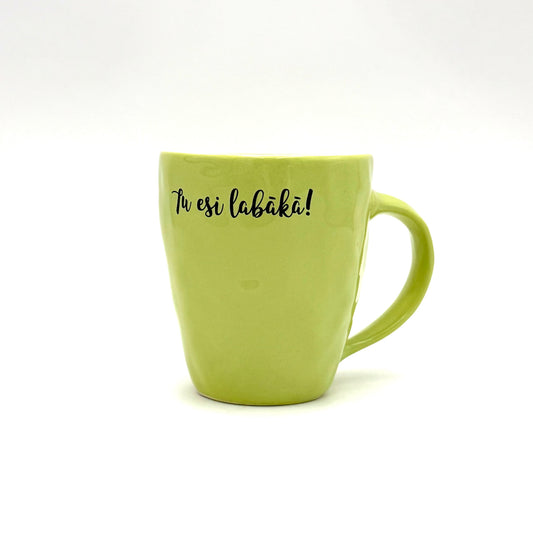 Keramikas krūze 350ml, maigi zaļa, “Tu esi labākā!”