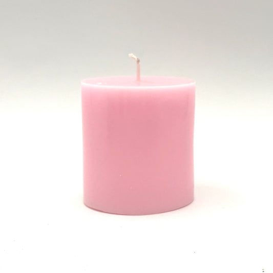 Svece cilindrs, gaiši rozā, 7,5x8cm