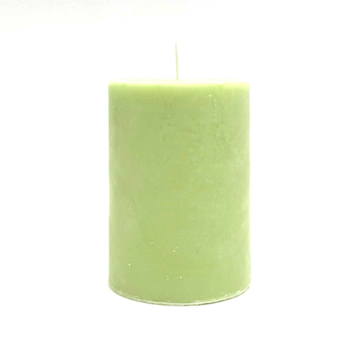 Stearin lace candle, ⌀ 7x10 cm, reddish-brown