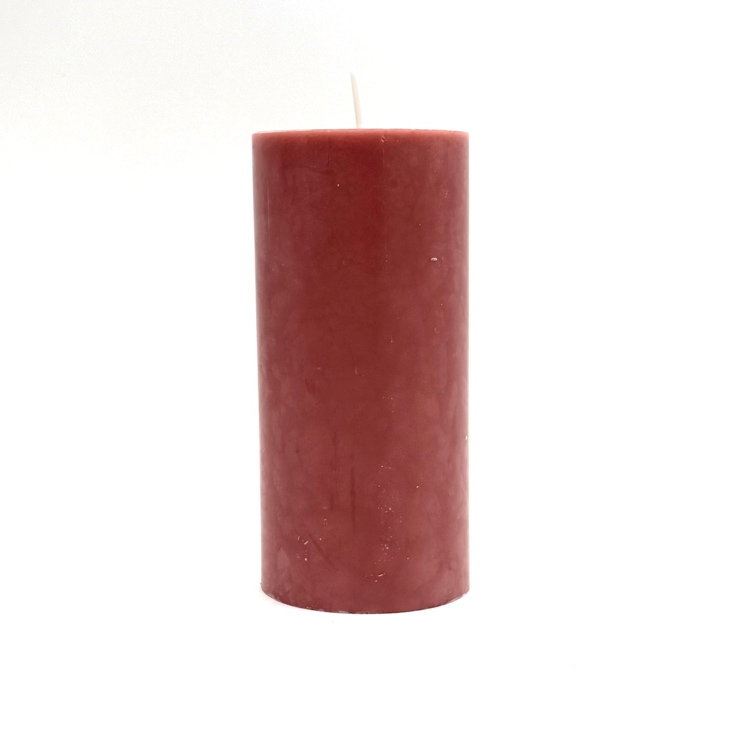 Stearin lace candle, 7x15 cm, moss green