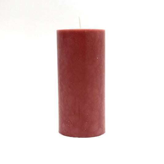 Stearin lace candle, 7x15 cm, moss green