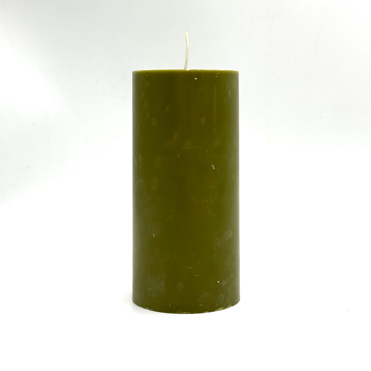 Stearīna mežģīņsvece, 7x15 cm, sūnu zaļa