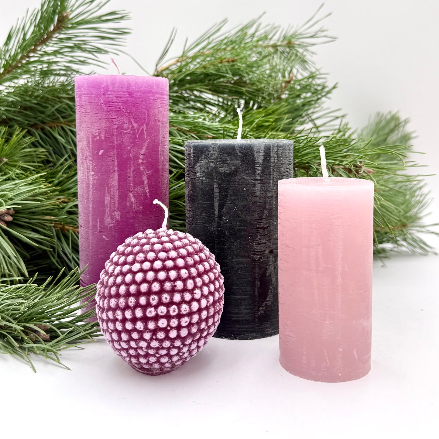 Adventes komplekts “Samtaini rozā”