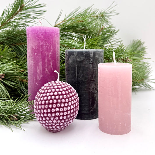 Adventes komplekts “Samtaini rozā”