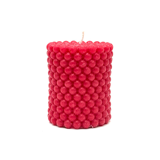 Dizaina svece “Pērle”, vēsi sarkana