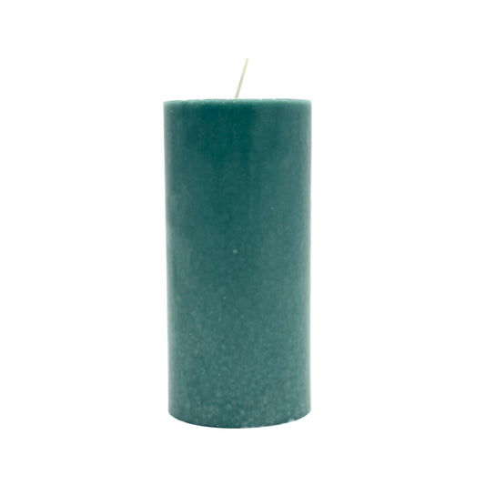 Stearin lace candle, ⌀ 7x15 cm, blue