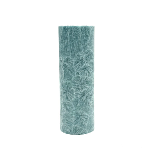 Stearin lace candle ⌀ 5x20 cm, light purple
