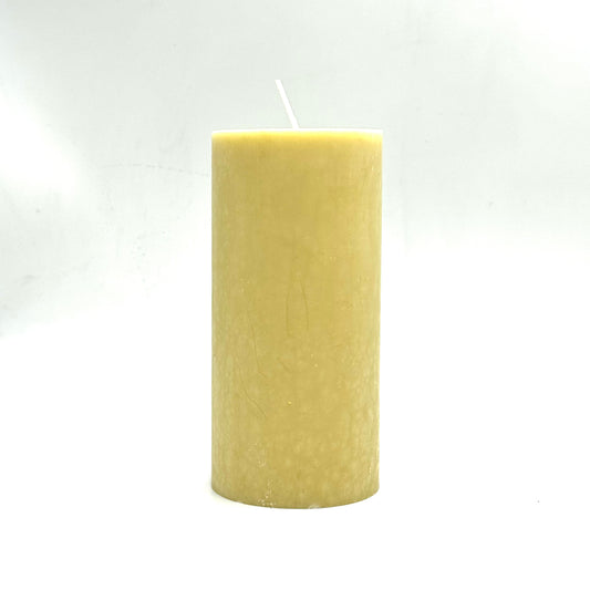 Stearin lace candle, 7x15 cm, terracotta