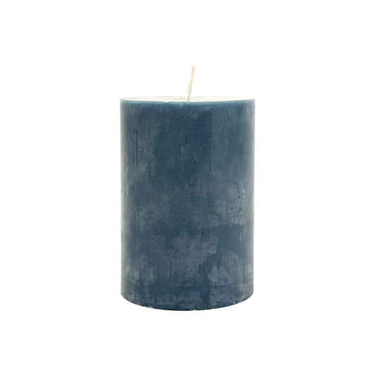 Stearin lace candle, ⌀ 7x10 cm, dark purple