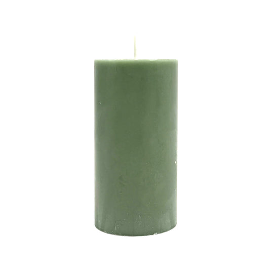 White stearin candle, ⌀ 6.5x15 cm