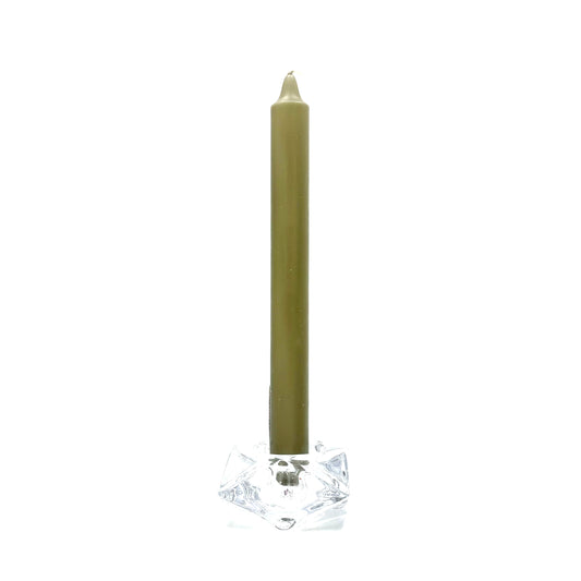 Galda svece ⌀ 2x24cm, olīvzaļa
