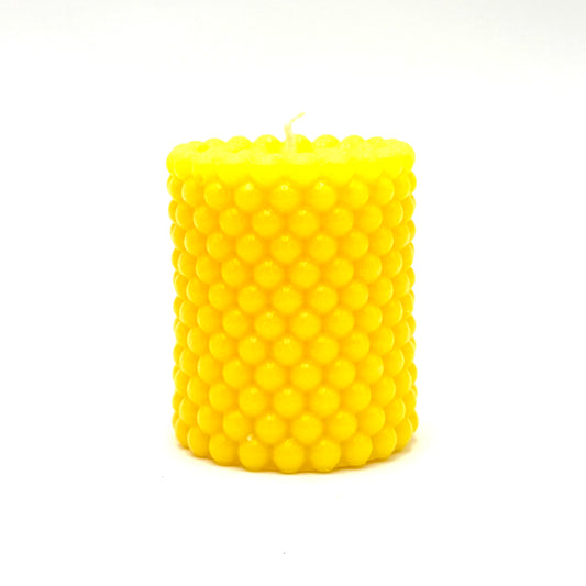Dizaina svece “Pērle”, dzeltena