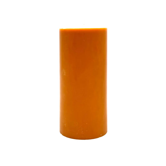 Stearin lace candle, 7x15 cm, mandarin orange