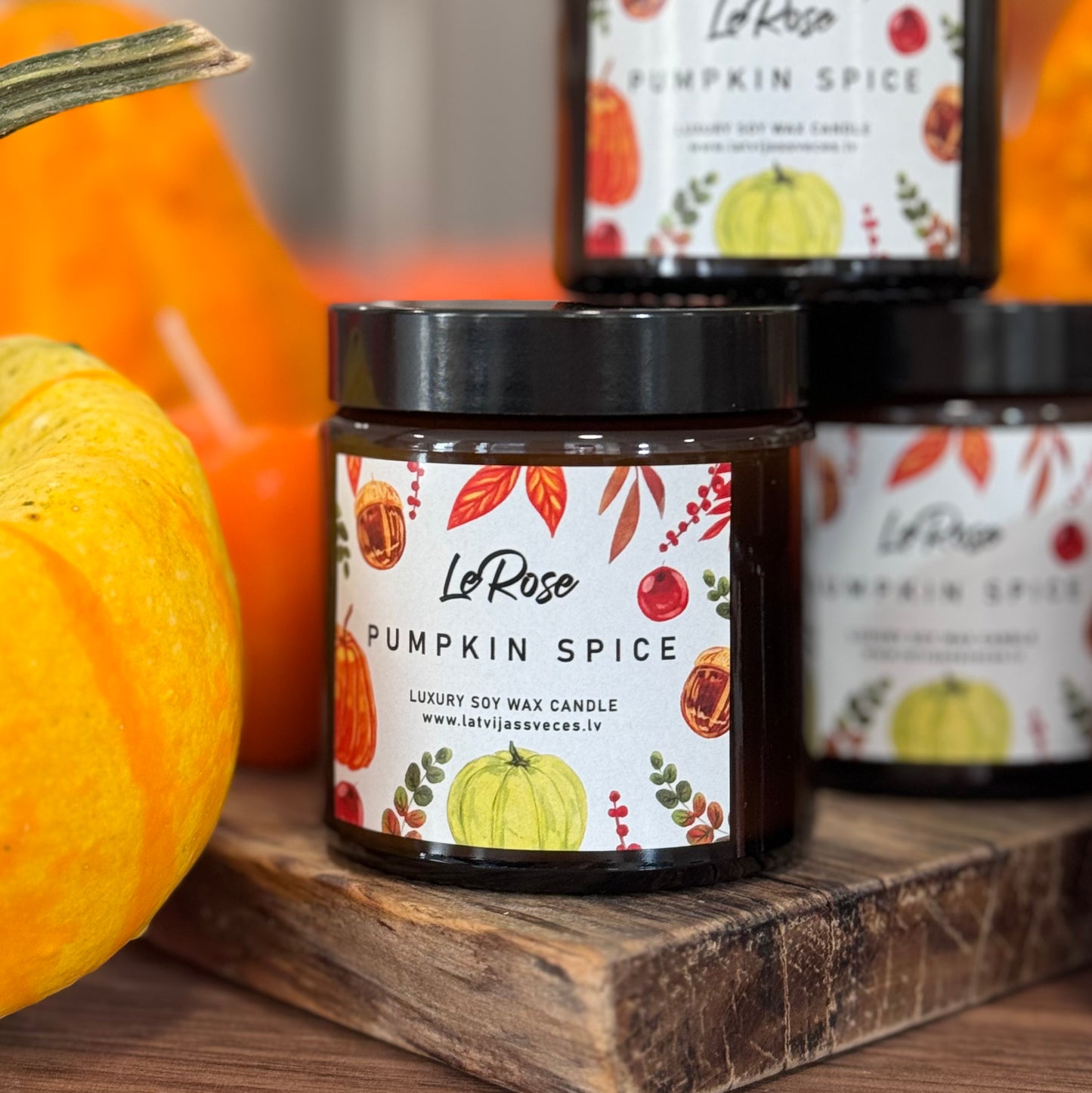 “Pumkin spice”, aromātiskā sojas vaska svece