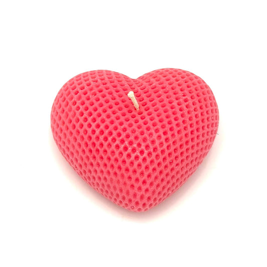 Dizaina svece “Sirds”, rozā (vairāki izmēri)