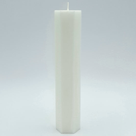 Kristālstearīna mežģīņsvece ⌀ 5x20 cm, balta
