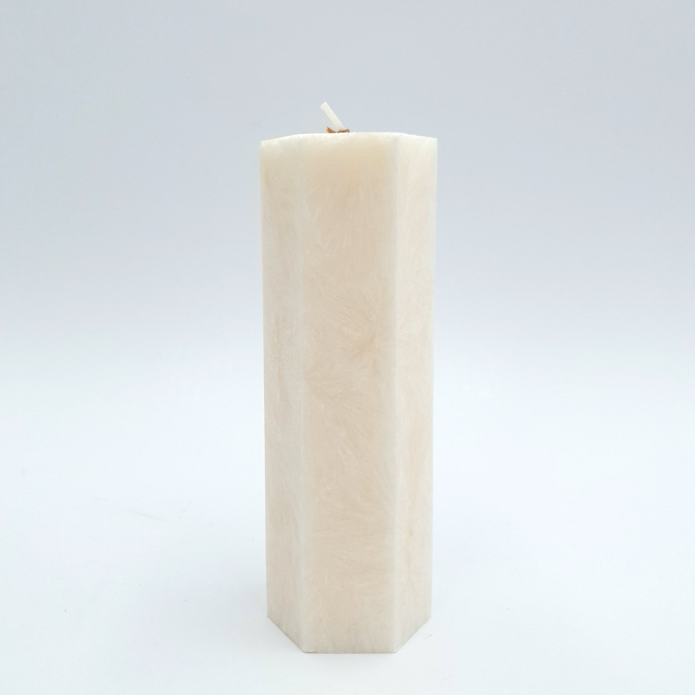 Stearin lace candle ⌀ 5x15 cm, beige