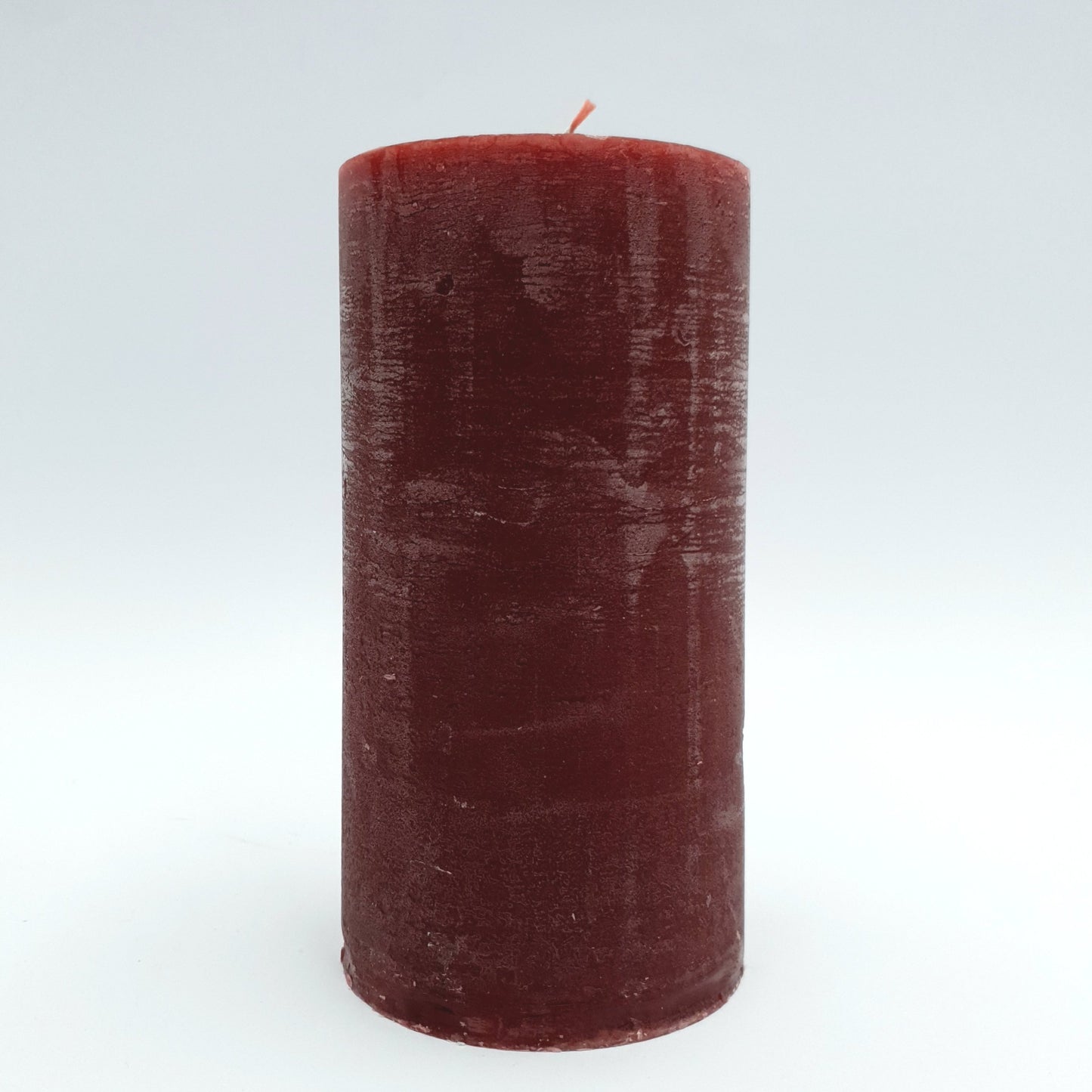 Candle cylinder ⌀ 10x20 cm with one wick, burgundy