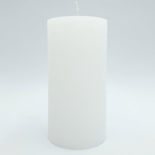 Svece cilindrs ⌀ 10x20 cm ar vienu dakti, balta