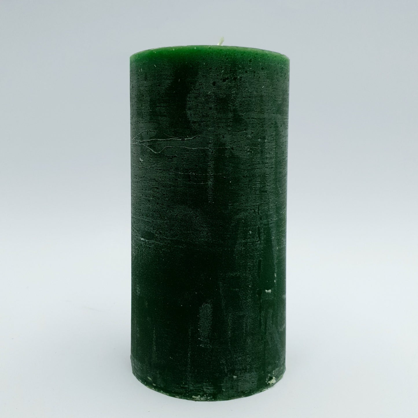 Свеча-цилиндр ⌀ 10х20 см с одним фитилем, темно-зеленая