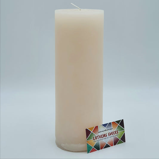 Svece cilindrs ⌀ 10x30 cm ar vienu dakti, bēša