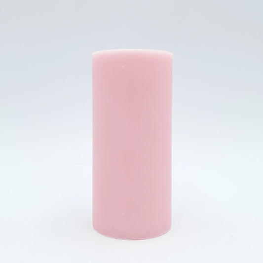 Stearīna mežģīņsvece, 7x15 cm, gaiši rozā