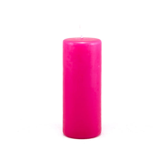 Pulverspiestā svece ⌀ 6x15 cm, rozā