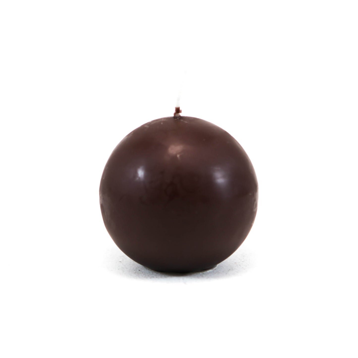 Порошковая свеча шар ⌀ 8 см, тёмно-коричневая
