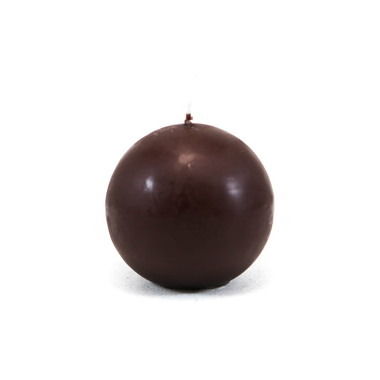 Powderpressed candle ball, ⌀ 8 cm, dark brown
