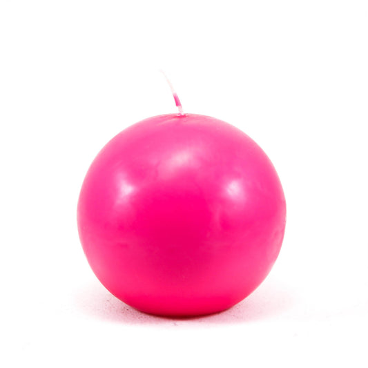Pulverspiestā svece bumba, ⌀ 10 cm, rozā