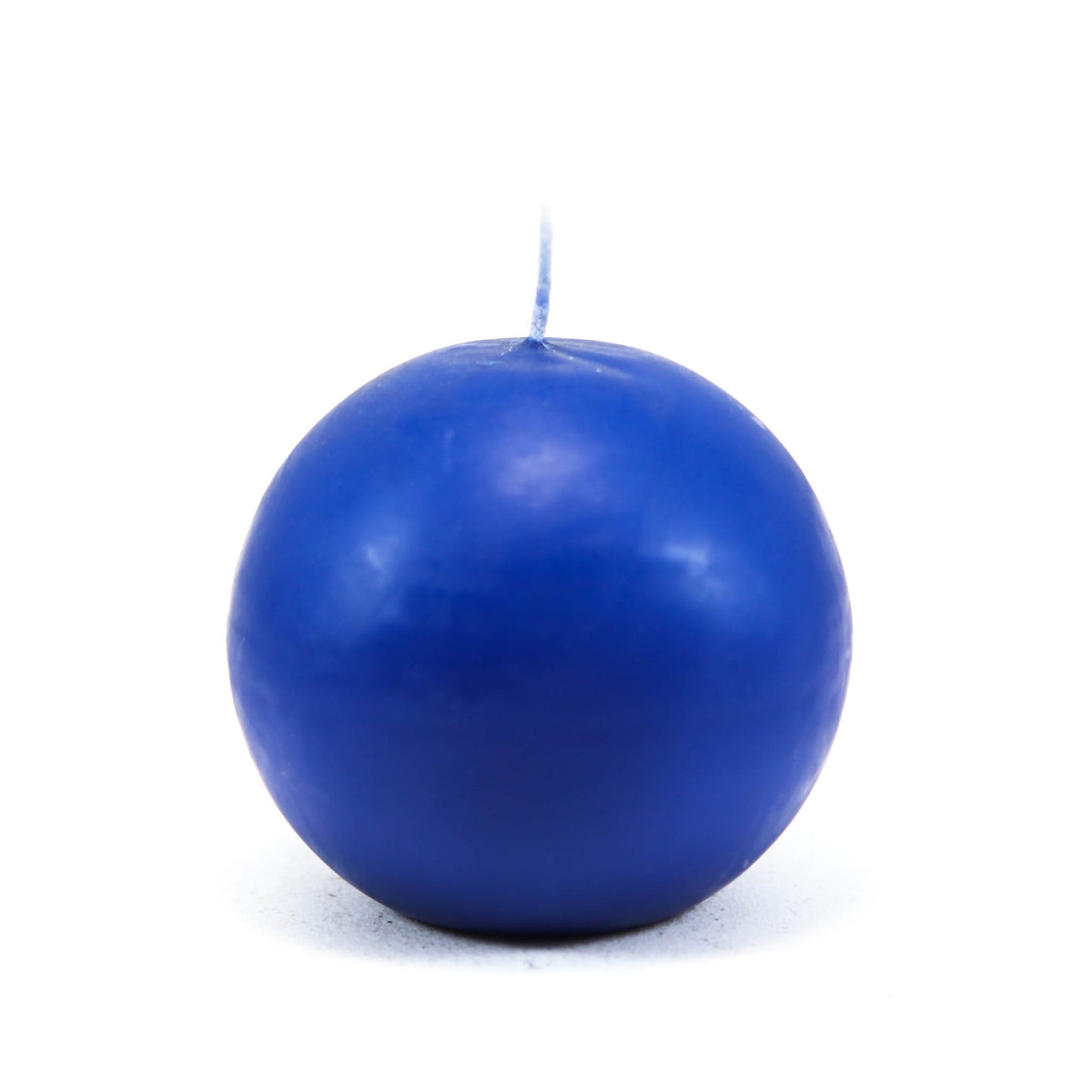 Powderpressed candle ball, ⌀ 10 cm, blue