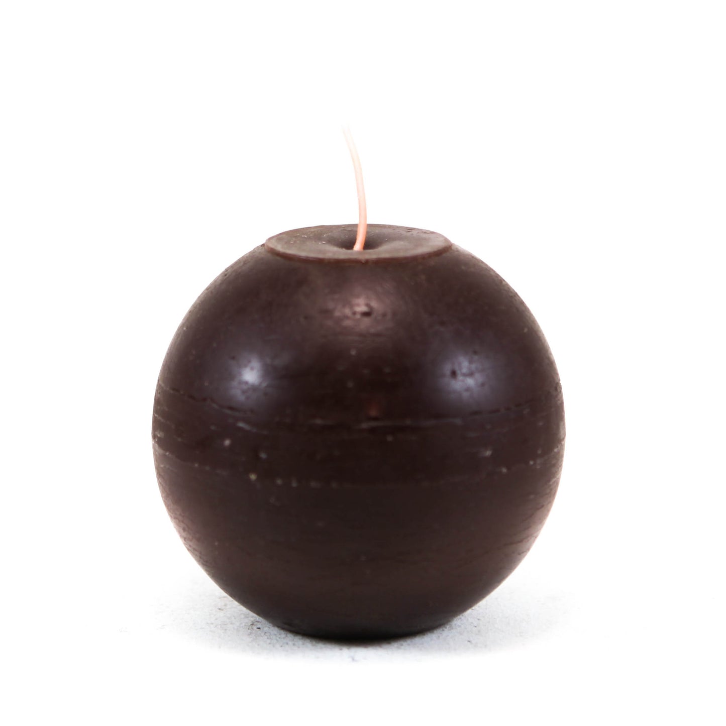 Свеча шар ⌀ 10 см, тёмно-коричневая
