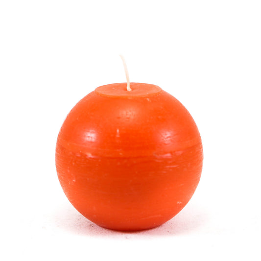 Candle ball ⌀ 10 cm, orange