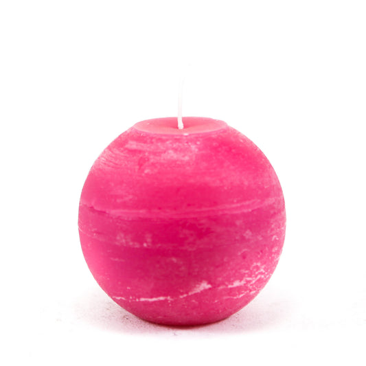 Свеча шар ⌀ 10 см, розовая